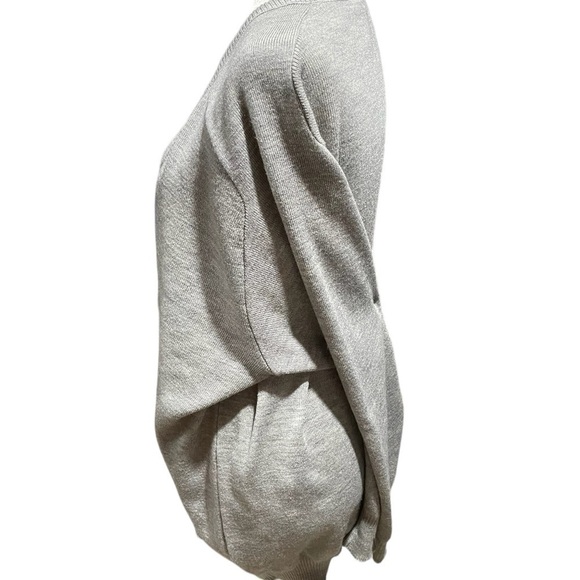 White Ram Moulaine Gray Heathered VNeck Pullover-30% Wool -Size XL - Picture 5 of 10